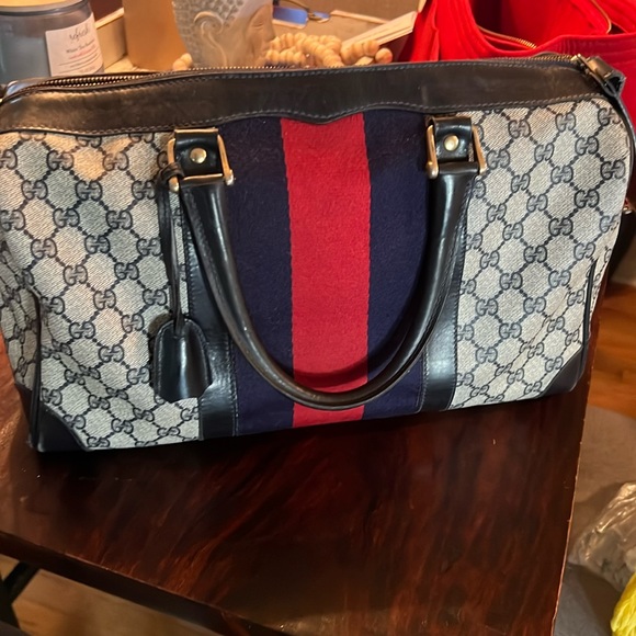 Large vintage Gucci bag, small warren, Marks on the bottom on each side - Picture 1 of 9